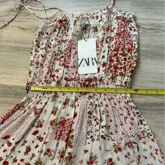 New! ZARA Floral Patchwork jumpsuit size large Zara romper